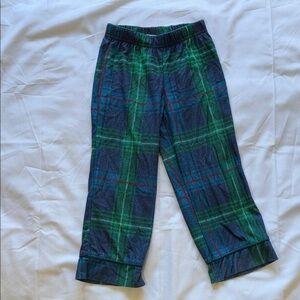 Kids Plaid Pajama Bottoms - Blue and Green